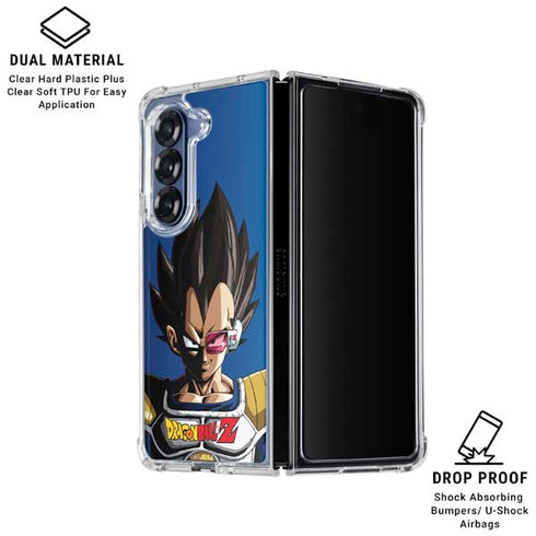 Dragon Ball Z Vegeta Portrait Galaxy Z Fold6 Clear Case